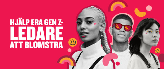 hjälp er gen z-ledare att blomstra, färgglada bakgrund, tre ungdomar, uttrycksfulla stilar, ungdomar, gen z, ledarskap