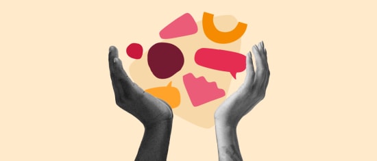 hands, colorful-shapes