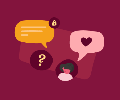 chat bubbles, colorful communication icons