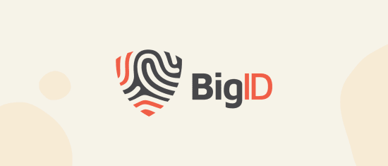 shield logo with fingerprint design and text 