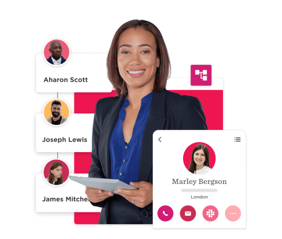 businesswoman, team_members, digital_interface