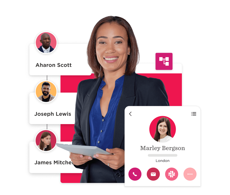 businesswoman, team_members, digital_interface